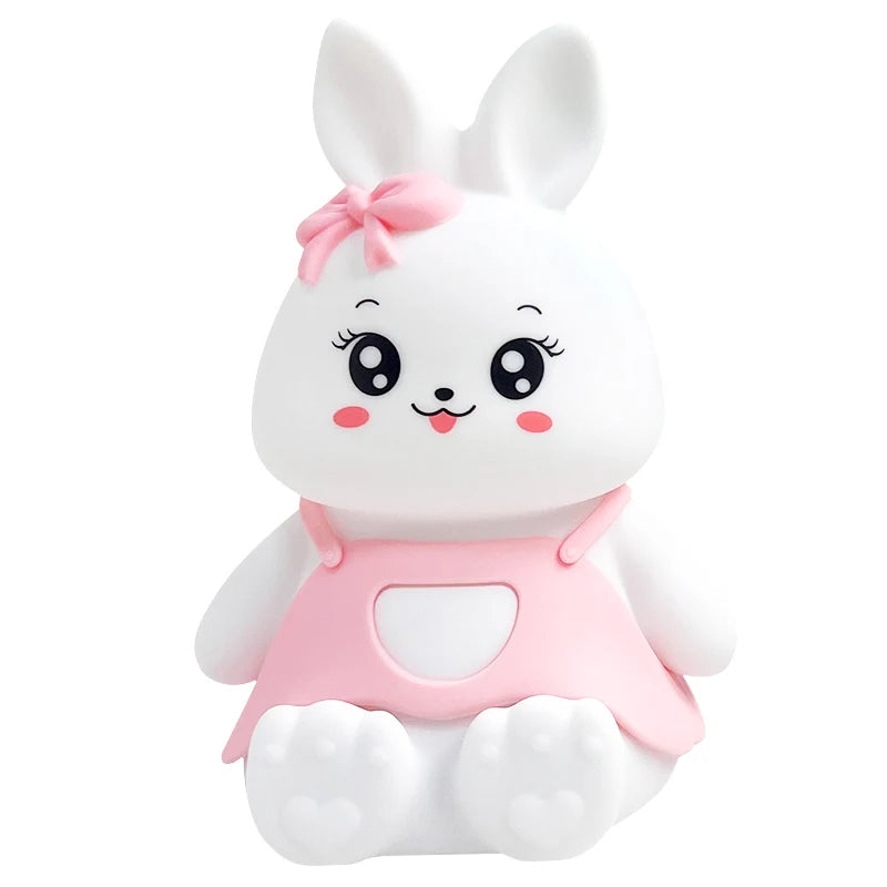 Veilleuse Lapin LED pour Enfant – 5 Couleurs Changeantes