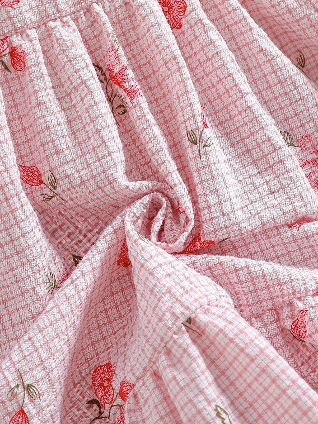 Robe rose imprimée – Fille (été)