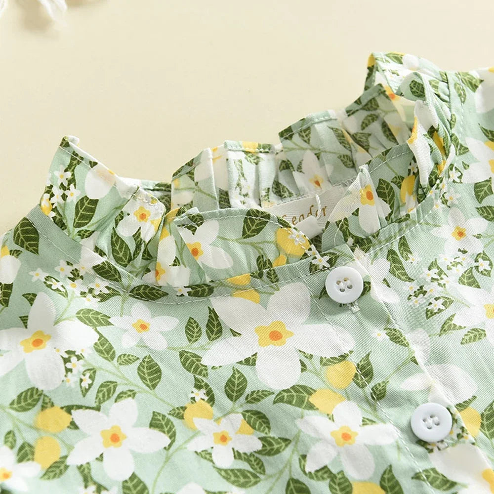 Robe fleurie d’été pour fille