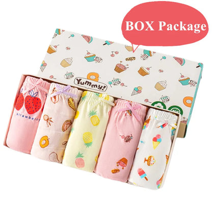 Lot de Sous-Vêtements Fille 100% Coton – Motifs Chats Mignons & Confort Doux
