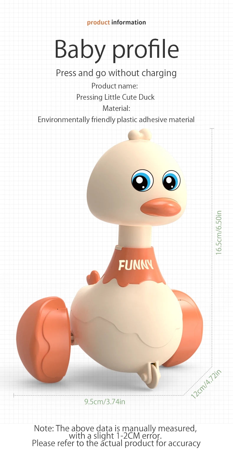 Jouet Éducatif Canard à Inertie – Véhicule à Presser pour l’Éveil des Tout-Petits