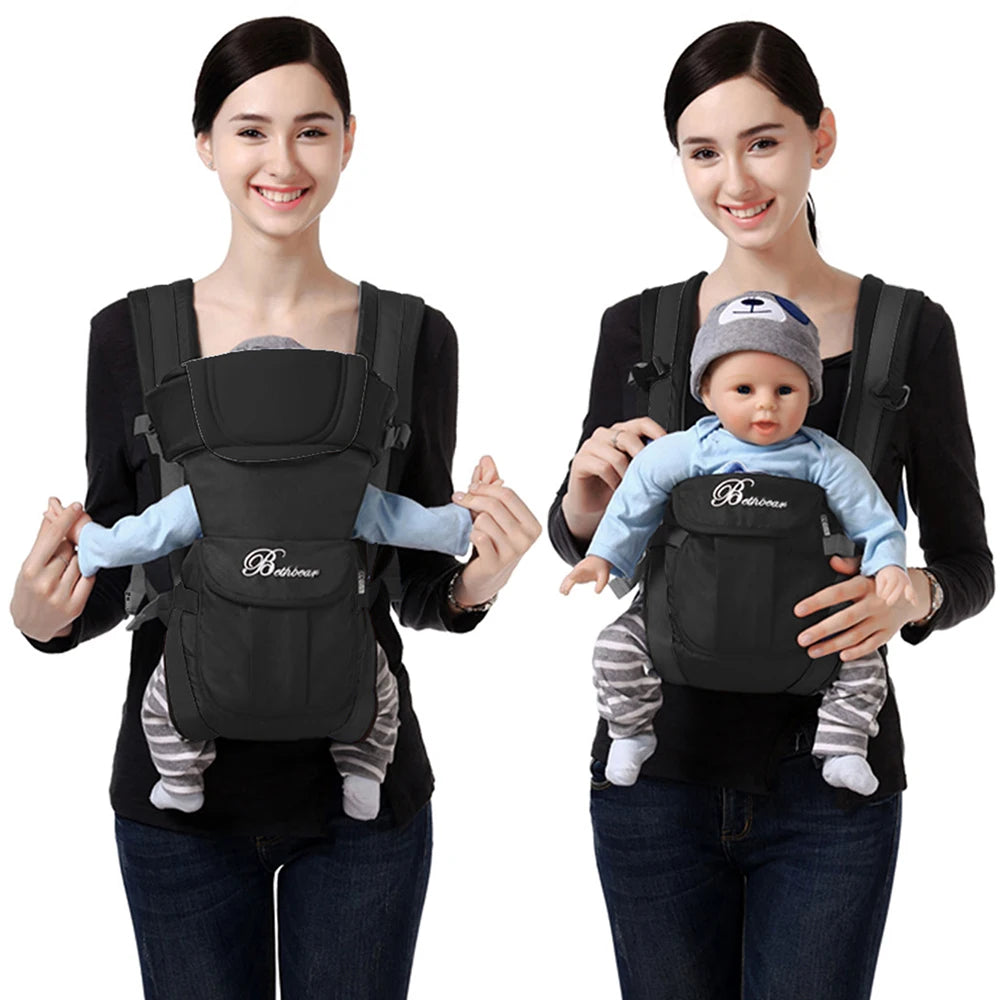 Porte-Bébé Ergonomique 4-en-1 – Confort pour Bébé et Parents
