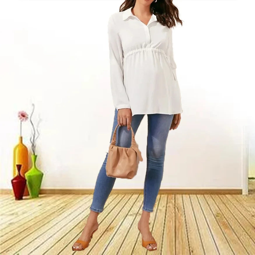 Haut Maternité Chic – Blouse Ample Confort Quotidien