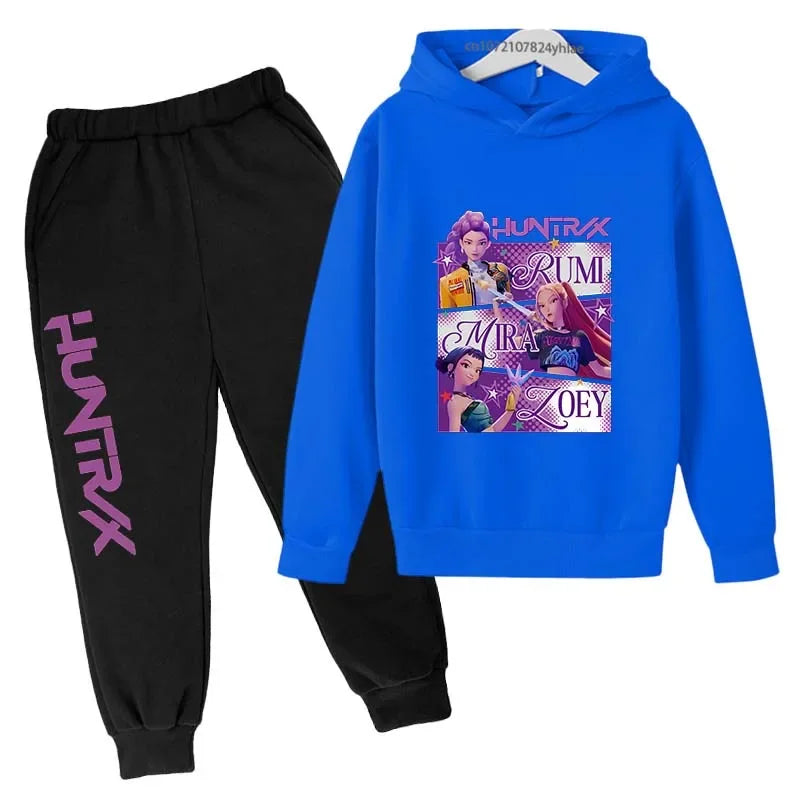 Ensemble Sweat à Capuche & Pantalon Enfant – Style K-Pop Demon Hunters (Ados)   14+