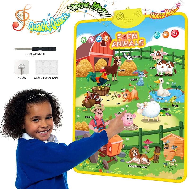 Tableau mural électronique alphabet anglais – ABC parlants & apprentissage musical 123