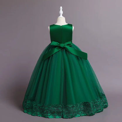 Robe de Princesse en Tulle & Dentelle – Cérémonie & Fête pour Fille (7–13 ans)
