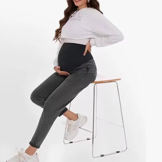 Jean Maternité Confort Absolu – Taille Haute avec Soutien Évolutif