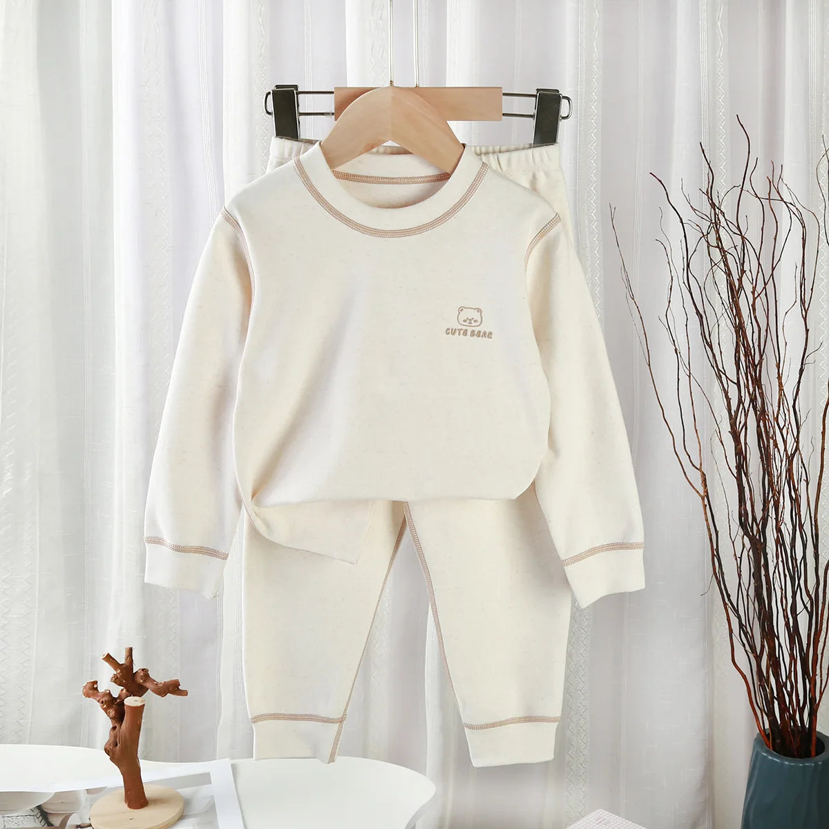 Ensemble Bébé Fille Doux & Élégant – Tenue Printemps Confort Maison