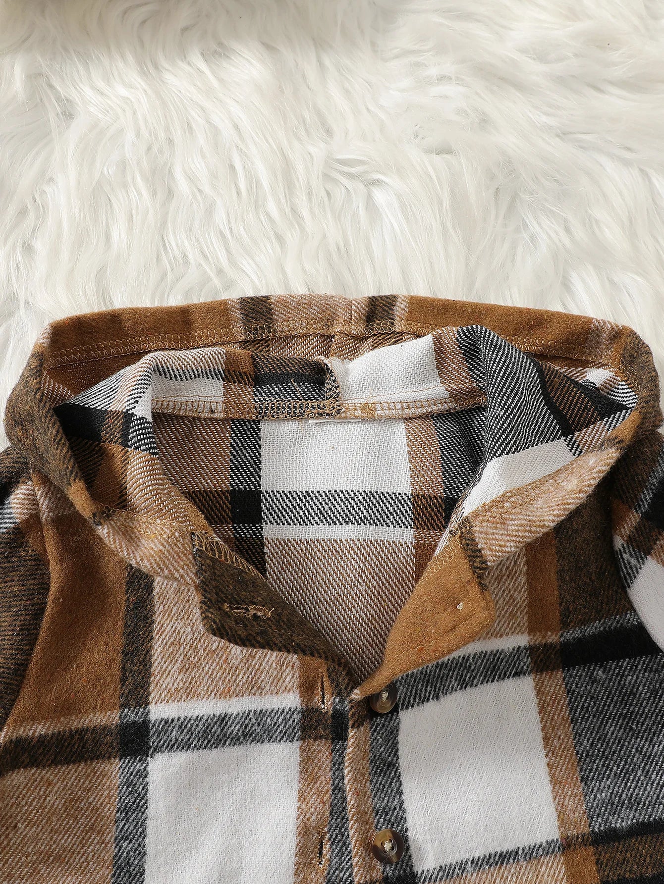 Ensemble d’automne bébé garçon 2 pièces – Veste à capuche à carreaux & pantalon confortable (6 à 36 mois)