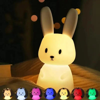 Veilleuse Lapin Premium – Lumière Douce Tactile (Chambre Enfant)
