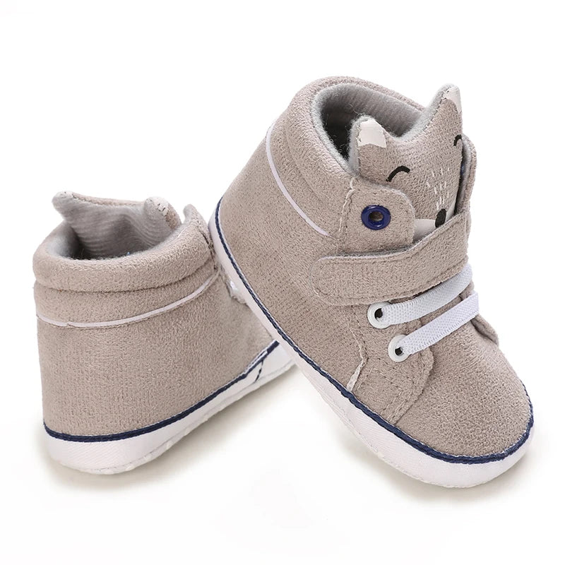 Chaussures premiers pas bébé fille – Semelle souple antidérapante – Fermeture scratch (0–12 mois)