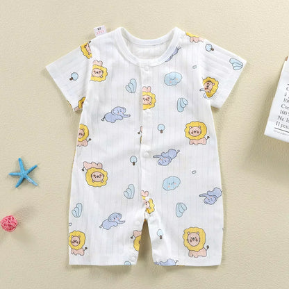 Barboteuse Bébé en Coton – Tenue Légère pour 0 à 12 Mois