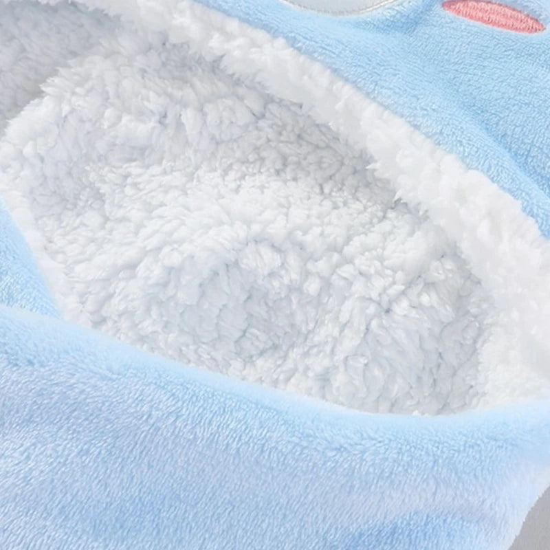 Couverture d’Emmaillotage Bébé Hiver – Flanelle Chaude avec Capuche