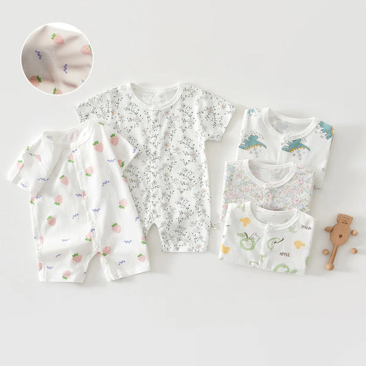 Body Été Douce Brise™ – Barboteuse Bébé Manches Courtes en Coton (1–18 mois)