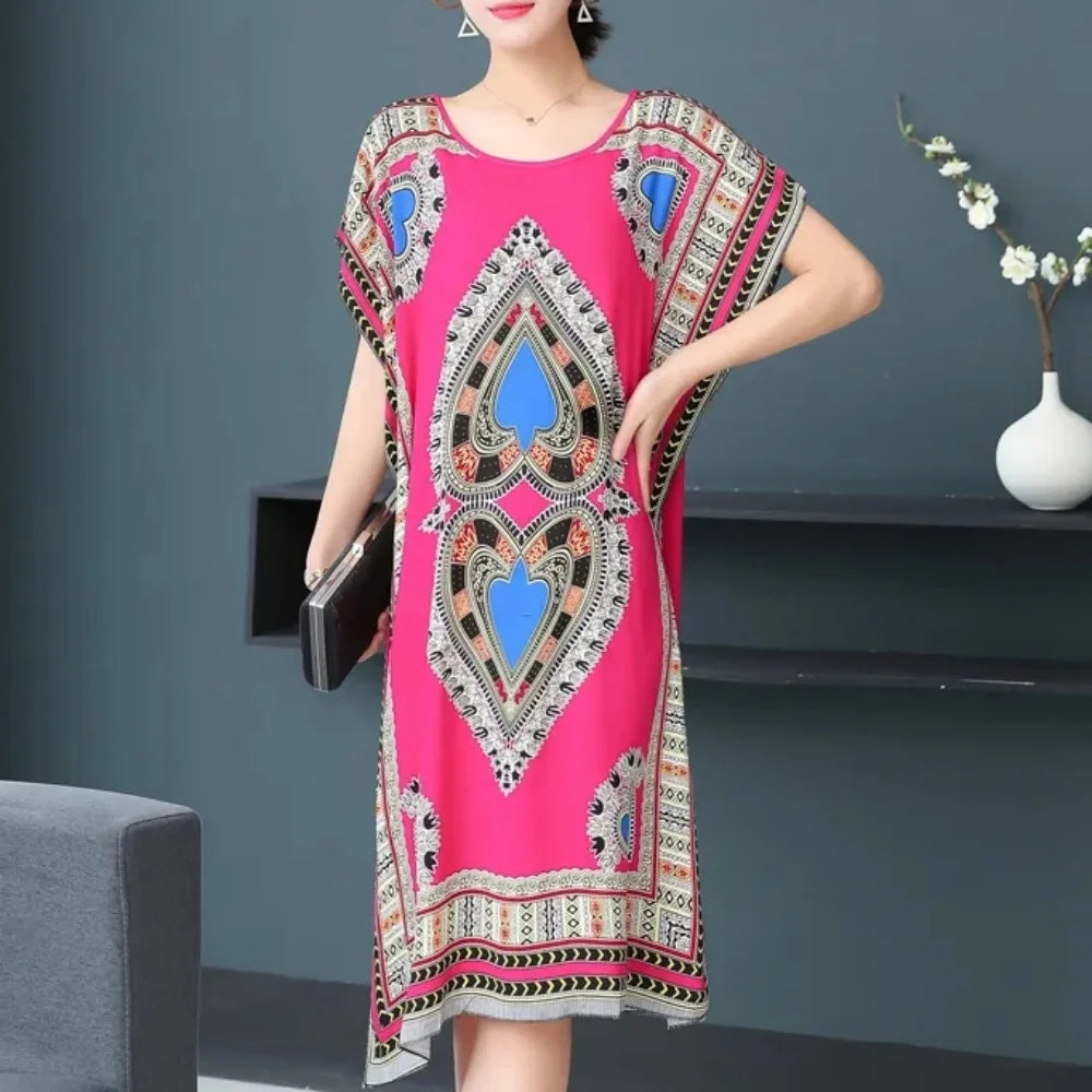 Robe de maternité bohème chic – Confort & élégance