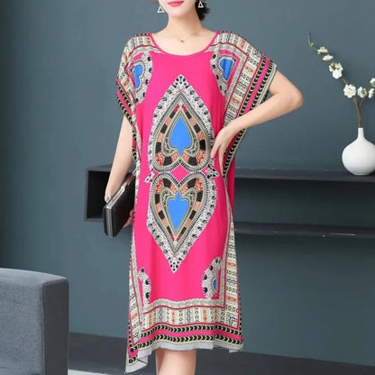 Robe de maternité bohème chic – Confort & élégance