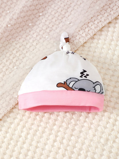 Ensemble Bébé Fille 3 Pièces “Koala” – Body + Pantalon + Bonnet | 0–18 Mois