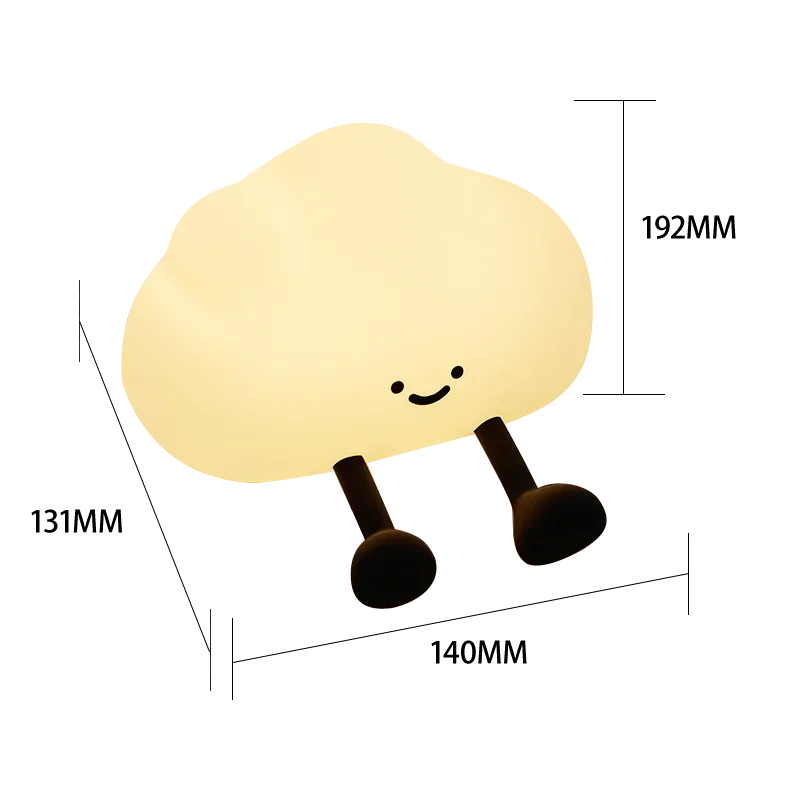 Veilleuse Silicone Bébé – Lampe de Nuit Tactile Douce (Nuage, Licorne, Tasse, Ballon)