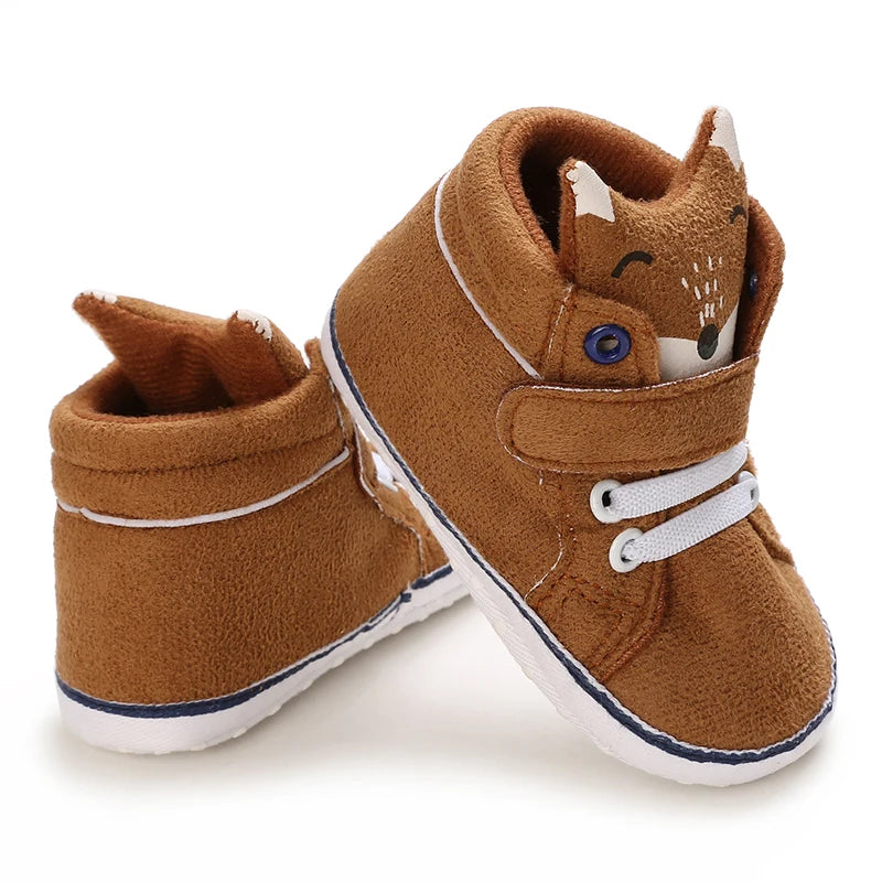 Chaussures premiers pas bébé fille – Semelle souple antidérapante – Fermeture scratch (0–12 mois)