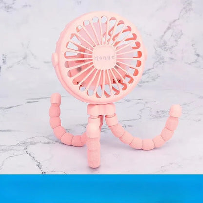 Ventilateur Flexible pour Poussette Bébé Rechargeable USB – Mini Ventilateur Sécurisé pour Poussette et Siège Auto