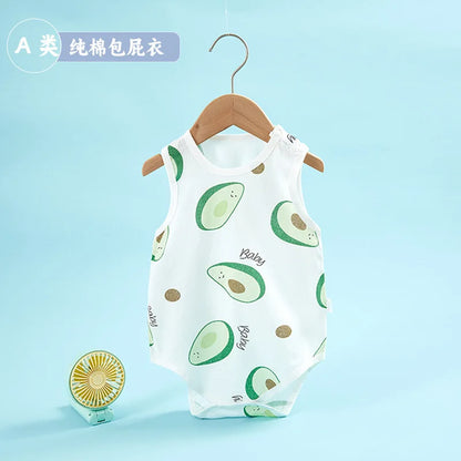 Barboteuse Bébé Coton Doux – Combinaison Été Sans Manches
