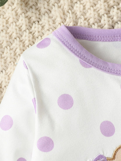 Pyjama Bébé 2 Pièces – Grenouillère + Bonnet Assorti (0–6 mois) | Doux & Confortable