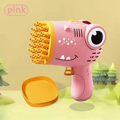 Machine à Bulles de Dinosaure à 40 Trous, Pistolet Électrique, Jouet pour ixde Mariage en Plein Air (sans Eau à Bulles)