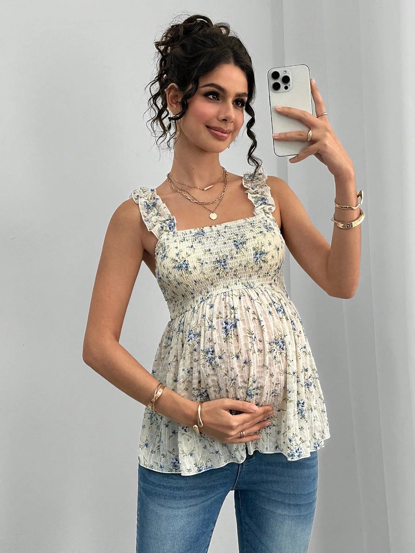 Haut de maternité léger et confortable – Camisole grossesse élégante avec soutien intégré | Collection Maman