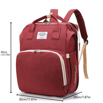 Sac à Langer Bébé avec Lit Pliant – Sac à Dos Multifonction Grande Capacité