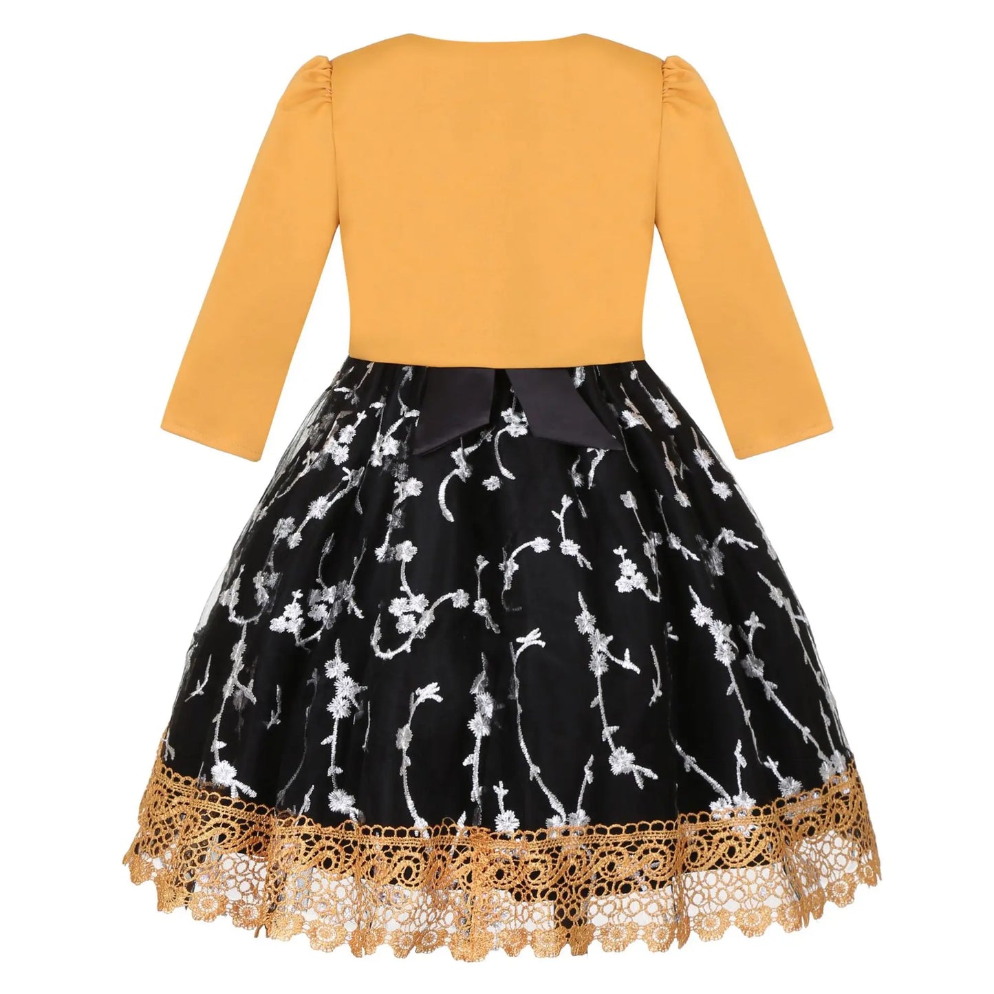 Robe Princesse Fille 2 Pièces (Robe + Veste) – Noir & Rose | Cérémonie, Anniversaire, Piano (5–14 ans)