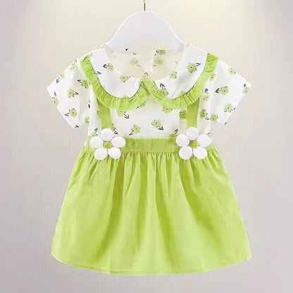 Robe Princesse Fleurie Élégance™ – Robe d’Été Chic pour Petite Fille (1 à 4 ans)