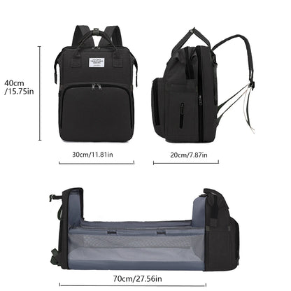 Sac à Dos Bébé Multifonction avec Lit Pliant – Sac à Langer Grande Capacité
