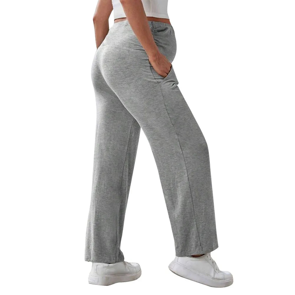 Pantalon Maternité Yoga Élégance Active – Coupe Fluide & Couverture Complète du Ventre