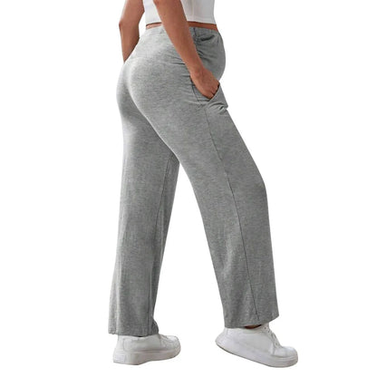Pantalon Maternité Yoga Élégance Active – Coupe Fluide & Couverture Complète du Ventre