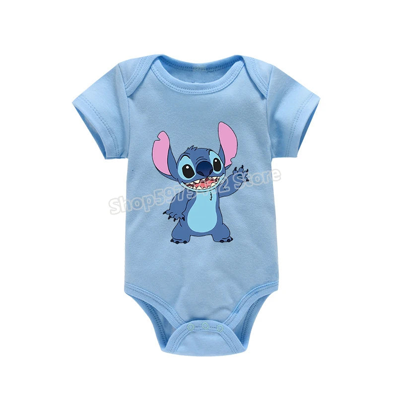 Body bébé 100 % coton – Onesie manches courtes, imprimé dessin animé, tenue d’été