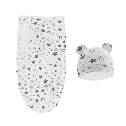 Barboteuse d'été pour bébés garçons et filles , ensemble de chapeaux/sac de nuit uniquement, couverture d'emmaillotage pour bébé, sac de couchage réglable pour nouveau-né, vêtements de nuit pour nourrissons 0-6M