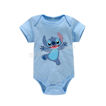Body bébé 100 % coton – Onesie manches courtes, imprimé dessin animé, tenue d’été