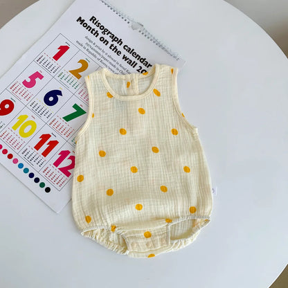 Barboteuse bébé en coton léger – Tenue d’été confortable pour nouveau-né (0-24 mois)