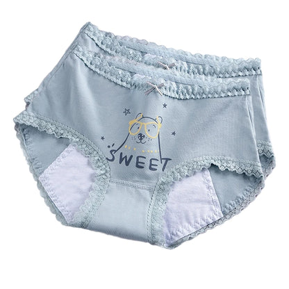 Slips courts en coton pour filles, pantalons physiologiques anti-fuite en dentelle, pour adolescents de 3 à 18 ans, nouvelle collection 2024