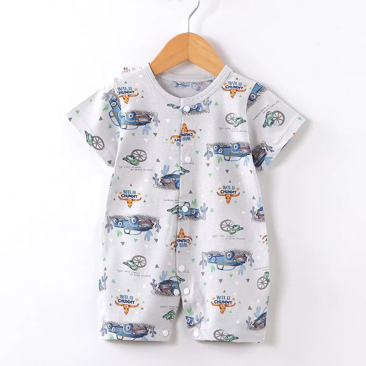 Barboteuse Bébé en Coton – Tenue Légère pour 0 à 12 Mois