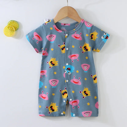 Barboteuse Bébé en Coton – Tenue Légère pour 0 à 12 Mois