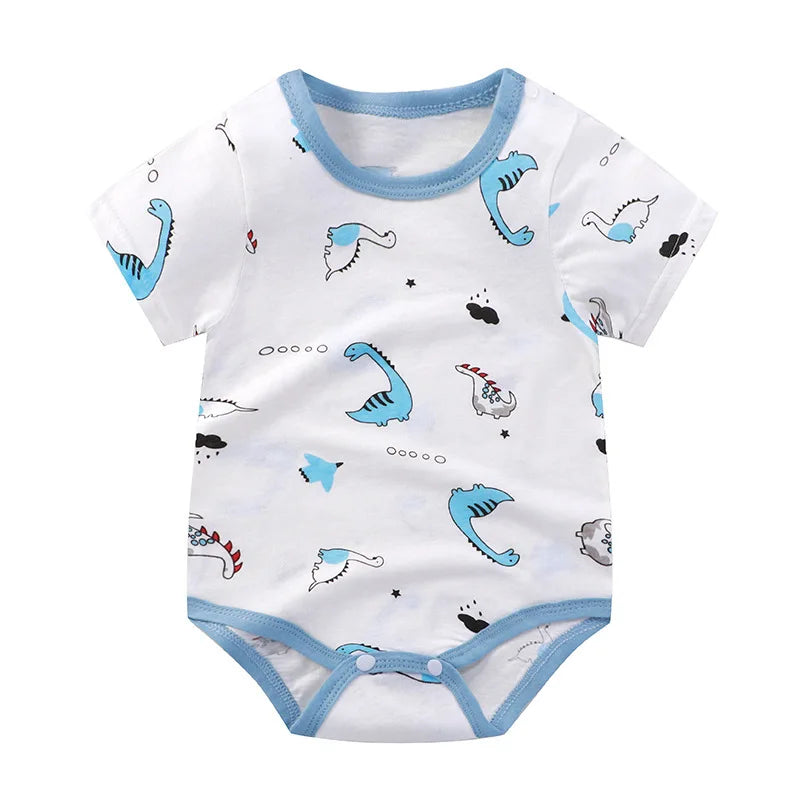 Barboteuse d'été pour bébés filles, vêtements en coton à manches courtes, combinaison pour nouveau-né garçon, body pour nouveau-nés
