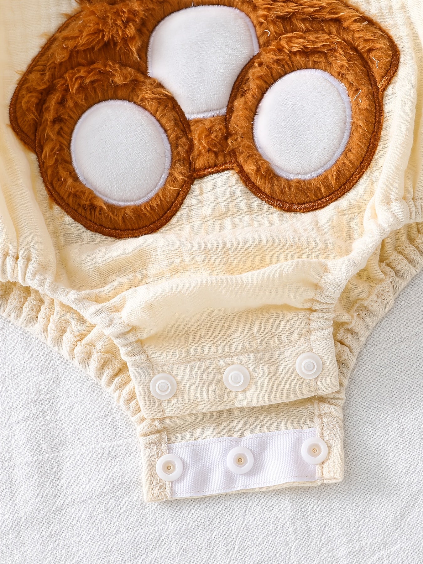 Barboteuse bébé ours 3D – Salopette douce unisexe, confort printemps-été