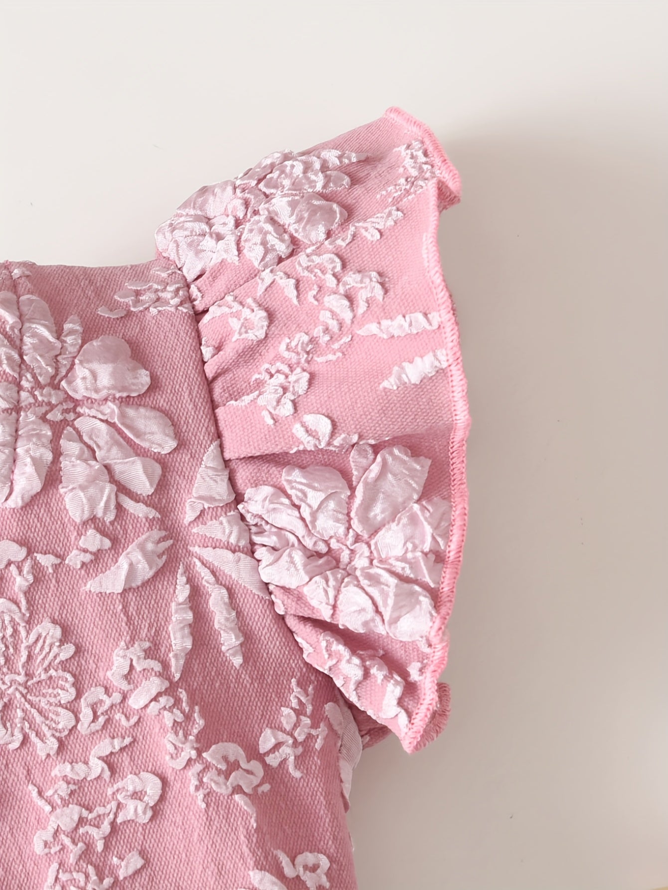 Robe d’Été Fille Sans Manches à Nœud – Coupe Évasée, Col Carré, Style Princesse