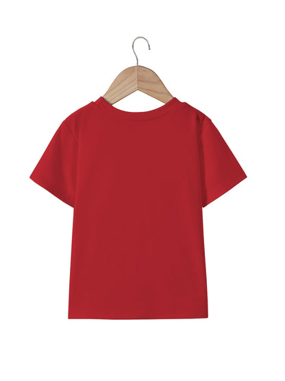 T-shirt fille à nœud imprimé – Haut d’été confortable et respirant (haut uniquement)