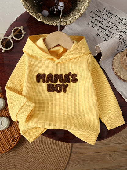 Sweat-shirt à capuche bébé garçon “MAMA’S BOY” | Haut seul, doux et confortable
