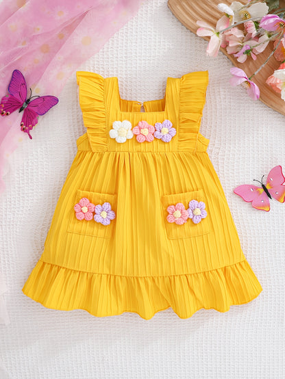 Robe Soleil Fleurie Bébé Fille – Douceur d’Été